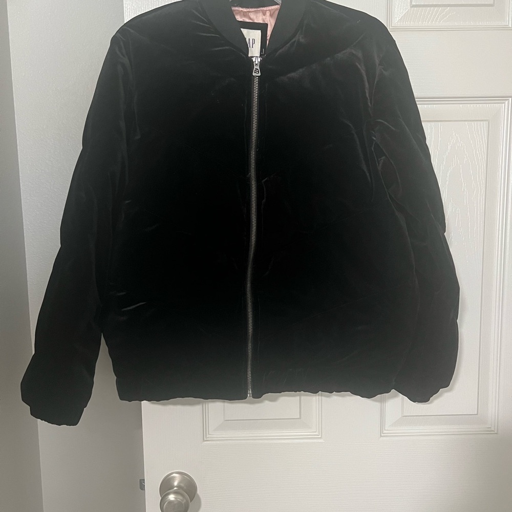 Gap Velvet Chevron Down Alternative Puffer Style Jacket M